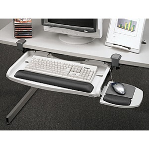 keyboard tray clamp mouse fellowes gliding manager desk ready