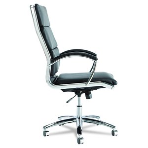 Alera NR4119 Neratoli Series High-Back Faux Leather Conference Chair, Black, New