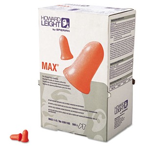 Howard Leight By Honeywell MAX-1 D Single-Use Earplugs - HOWMAX1D ...