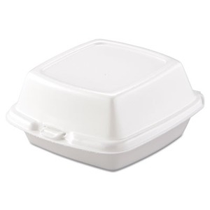 Dart Carryout Food Container Foam 1-Comp 5 1/2 x 5 3/8 x 2 7/8 White 500/Carton