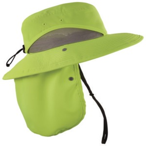 Chill-Its 8934 Ranger Hat with Neck Shade, Microfiber/Polyester, Small/Medium, Lime, Ships in 1-3 Business Days Chill-Its 8934 Ranger Hat with Neck Shade, Microfiber/Polyester, Small/Medium, Lime, Ships in 1-3 Business Days