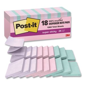 Post-it Recycled Pop-up Notes in Wanderlust Pastel Colors ...