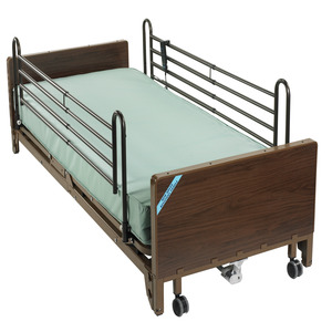 Drive Devilbiss Healthcare Delta Ultra Light Full Electric Low Hospital Bed With Full Rails And