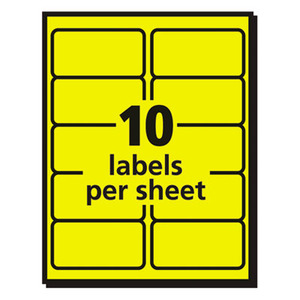 Avery High-Visibility Permanent Laser ID Labels - AVE5978 - Shoplet.com