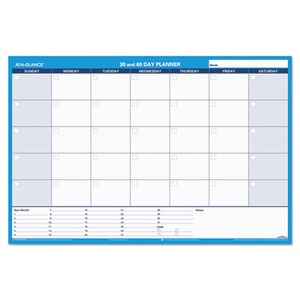 At-a-Glance 30/60-Day Undated Horizontal Erasable Wall Planner ...