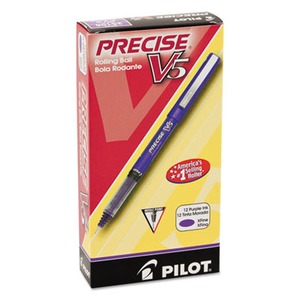 Pilot Precise V5 BeGreen Stick Roller Ball Pen 0.5mm Red Ink | Recycled & Refillable | Dozen Pack