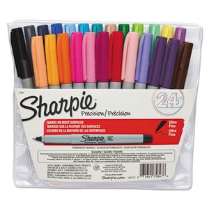 Sharpie 24pk Felt Pens 0.4mm Fine Tip Multicolored