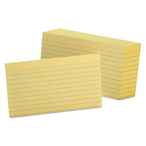 Oxford Colored Blank Index Cards - 100 Sheets - Plain - 4 x 6