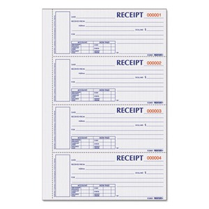 Rediform Durable Hardcover Numbered Money Receipt Book - REDS1657NCL ...