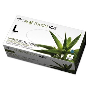 gloves nitrile exam medline aloetouch ice protection