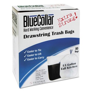 Bluecollar Drawstring Trash Bags HERN6034YKRC1CT