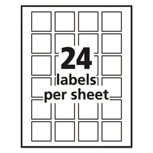 Avery Square Labels with Sure Feed and TrueBlock - AVE22805 - Shoplet.com
