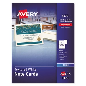 Avery Textured Note Cards - AVE3379 - Shoplet.com