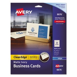 Avery True Print Clean Edge Business Cards - AVE8876 - Shoplet.com