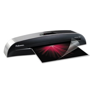 Fellowes Callisto 125 Hot/Cool Laminator, 12.5" Wide, HeatGuard Technology, 3-5mil Pouch, Auto Shutoff, Reverse Mode, 1-Min Warmup, Starter Kit