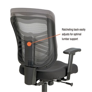 Alera Elusion Series Mesh Mid-Back Swivel/Tilt Chair - ALEEL42B18