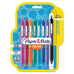 Paper Mate Ink Joy 100 RT Wrap Ballpoint Pens 18 Pack Assorted Colours 