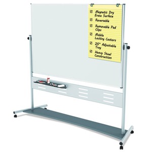 Mobile Reversible Dry Erase Whiteboard Easel