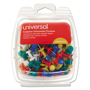 Universal Colored Push Pins - UNV31310 - Shoplet.com