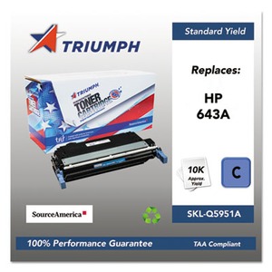 751000NSH0284 Remanufactured Q5951A (643A) Toner, 10,000 Page-Yield, Cyan 751000NSH0284 Remanufactured Q5951A (643A) Toner, 10,000 Page-Yield, Cyan