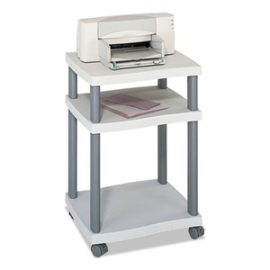 Gray New 24W X 24D X 33H Balt 23701 Dual Laser Printer Stand With 3 Shelves 