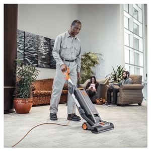hoover hushtone vacuum cleaner commercial gray orange