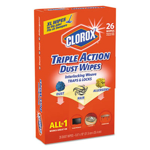 Clorox Triple Action Dust Wipes - CLO31311 - Shoplet.com