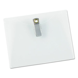 Universal Clear Badge Holders w/Garment-Safe Clips - UNV56004 - Shoplet.com