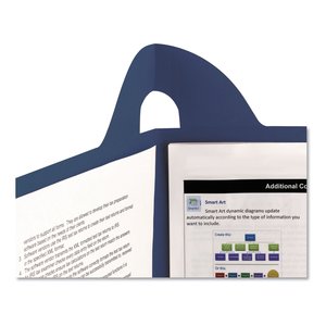Smead Lockit Two-Pocket Folder - Letter Size, Dark Blue, 25 Per Box - View #3