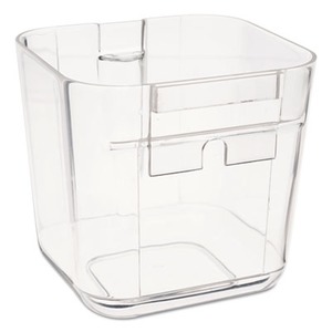 Deflecto Stackable Storage Caddy Organizer, 3 Containers, White