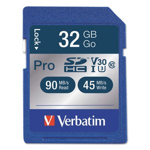 Verbatim 32GB Pro 600X SDHC Memory Card - VER98047 - Shoplet.com