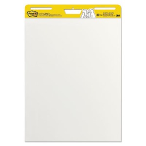 Post-it Easel Self-Stick Easel Pads, 25 x 30, White - 6 pack