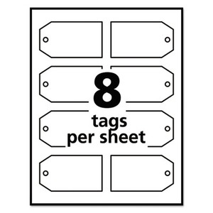 Template For Avery 41566 Printable Tags With Strings 2 X 1