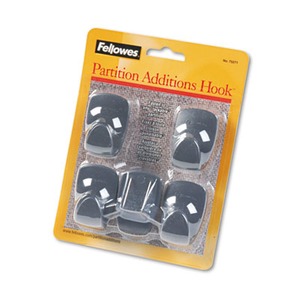 Fellowes Plastic Partition Additions Hooks - Fel75271 - Shoplet.com