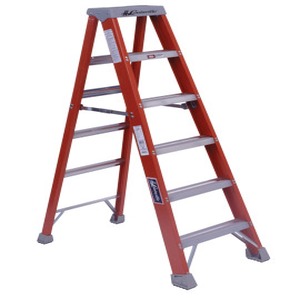 Louisville Ladder FM1500 Series Fiberglass Twin Front Ladders - FM1503 ...