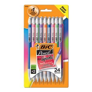 BIC MPLP241 Xtra-Sparkle Mechanical Pencil 0.7mm Assorted Colors 24 Count for sale online 