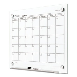 Quartet Infinity Magnetic Glass Calendar Board - QRTGC2418F - Shoplet.com