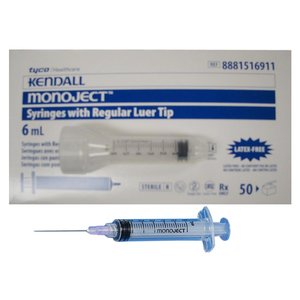 Cardinal Health-pr Monoject Rigid Pack Syringe Regular Luer Tip, 6 cc ...