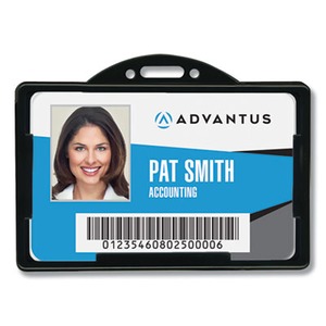 Advantus Horizontal ID Card Holders - AVT75656 - Shoplet.com