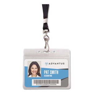 Advantus Resealable ID Badge Holder - AVT91132 - Shoplet.com