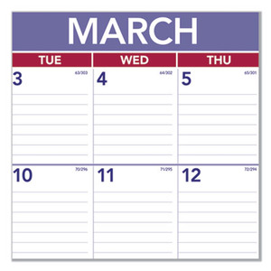 At-a-Glance Three-Month Wall Calendar - AAGPM1028 - Shoplet.com