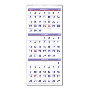 At-a-Glance Vertical-Format Three-Month Reference Wall Calendar ...