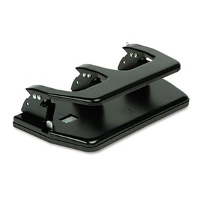 Swingline - 40-Sheet Heavy-Duty Three-Hole Adjustable Punch, 9/32 Holes - Black