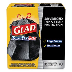 ForceFlexPlus OdorShield Tall Kitchen Drawstring Trash Bags by Glad®  CLO78564