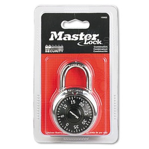 Master Lock 1525 General Security Combination Padlock with Key Control —