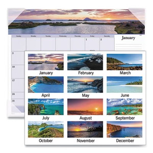 At-a-Glance Images of the Sea Monthly Desk Pad Calendar - AAGDMD14132 ...