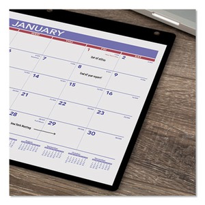 At-a-Glance Monthly Desk/Wall Calendar with Plastic Backboard and Bonus