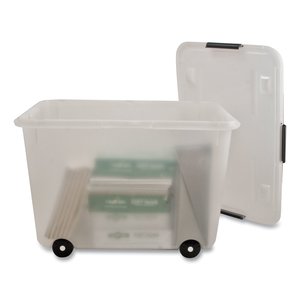 Advantus Rolling 15-Gal. Storage Box - AVT34009 - Shoplet.com