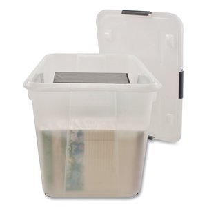 Advantus Rolling 15-Gal. Storage Box - AVT34009 - Shoplet.com