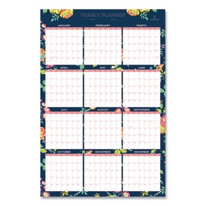 Blue Sky Day Designer Peyton Laminated Erasable Wall Calendar ...
